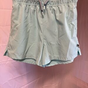 Blue Athletic Swim Shorts with Elastic Waistband